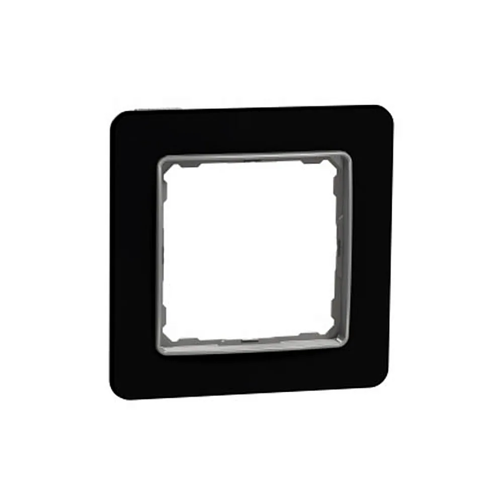 Рамка Schneider Electric Sedna Elements 1-постова чорне скло SDD361801