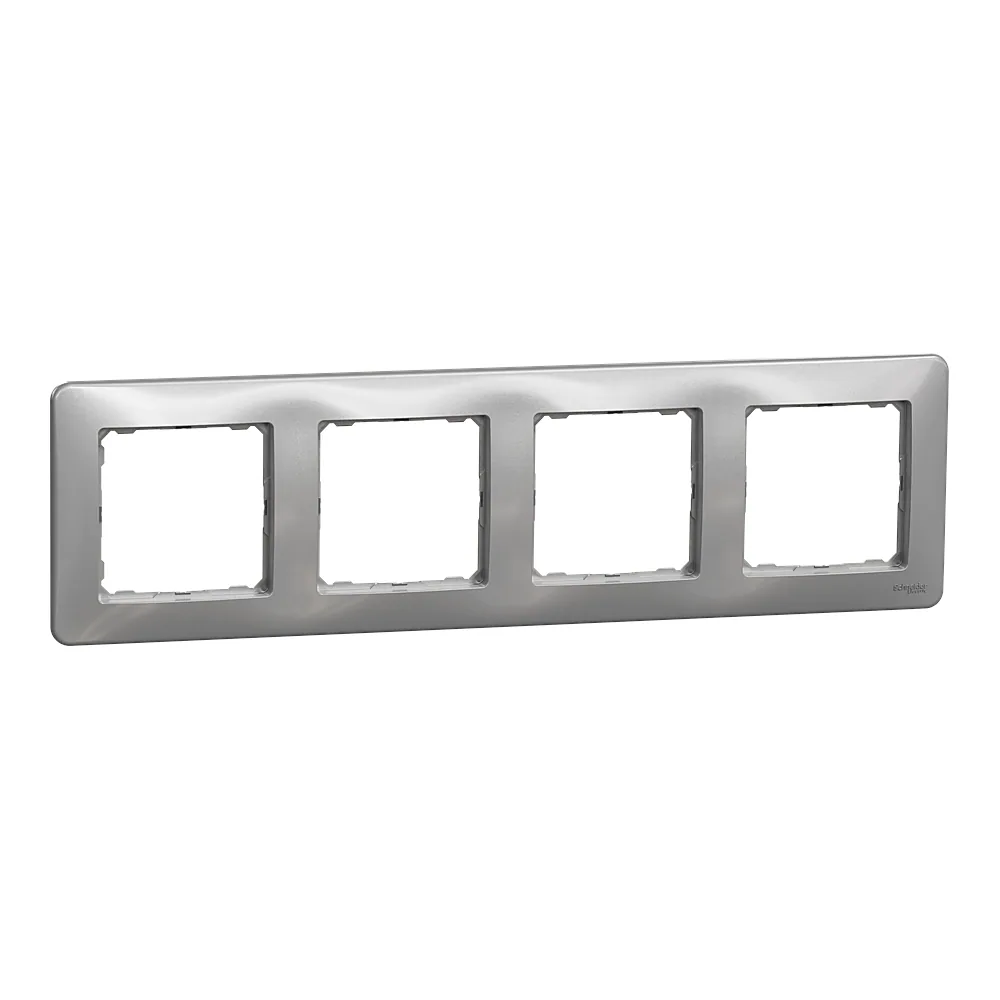 Рамка Sedna Design 4-постова алюміній Schneider Electric SDD313804