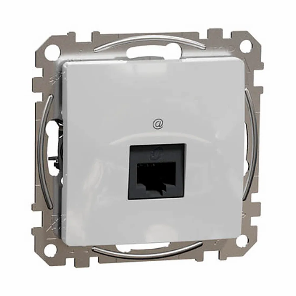 Розетка комп'ютерна Schneider Electric Sedna Design 1xRJ45 cat.5e UTP алюміній SDD113451