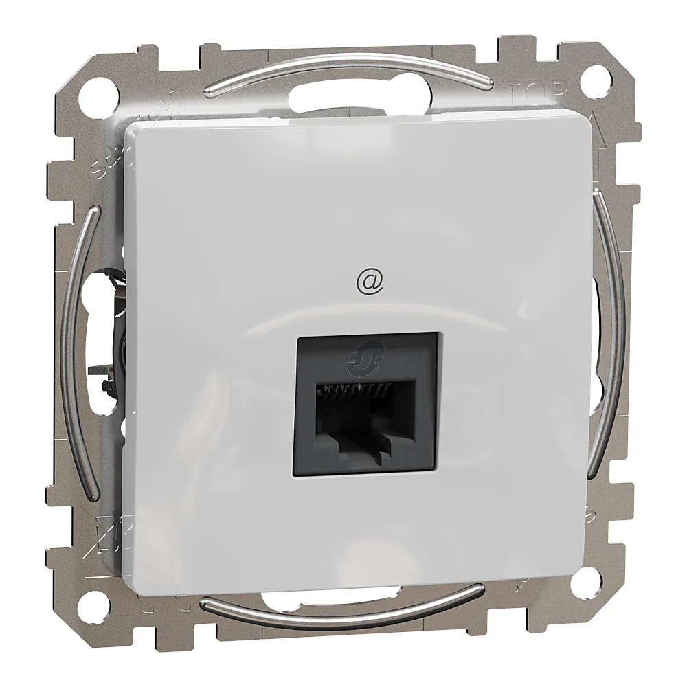 Комп'ютерна розетка Sedna Design 1xRJ45 категорія 5E UTP алюміній Schneider Electric SDD113451