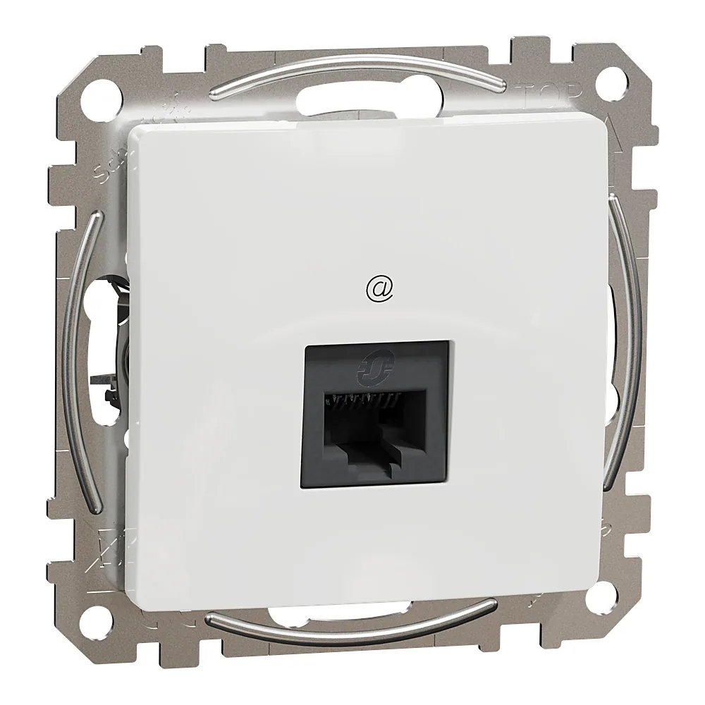 Комп'ютерна розетка Sedna Design RJ45 категорія 5e UTP біла Schneider Electric SDD111451