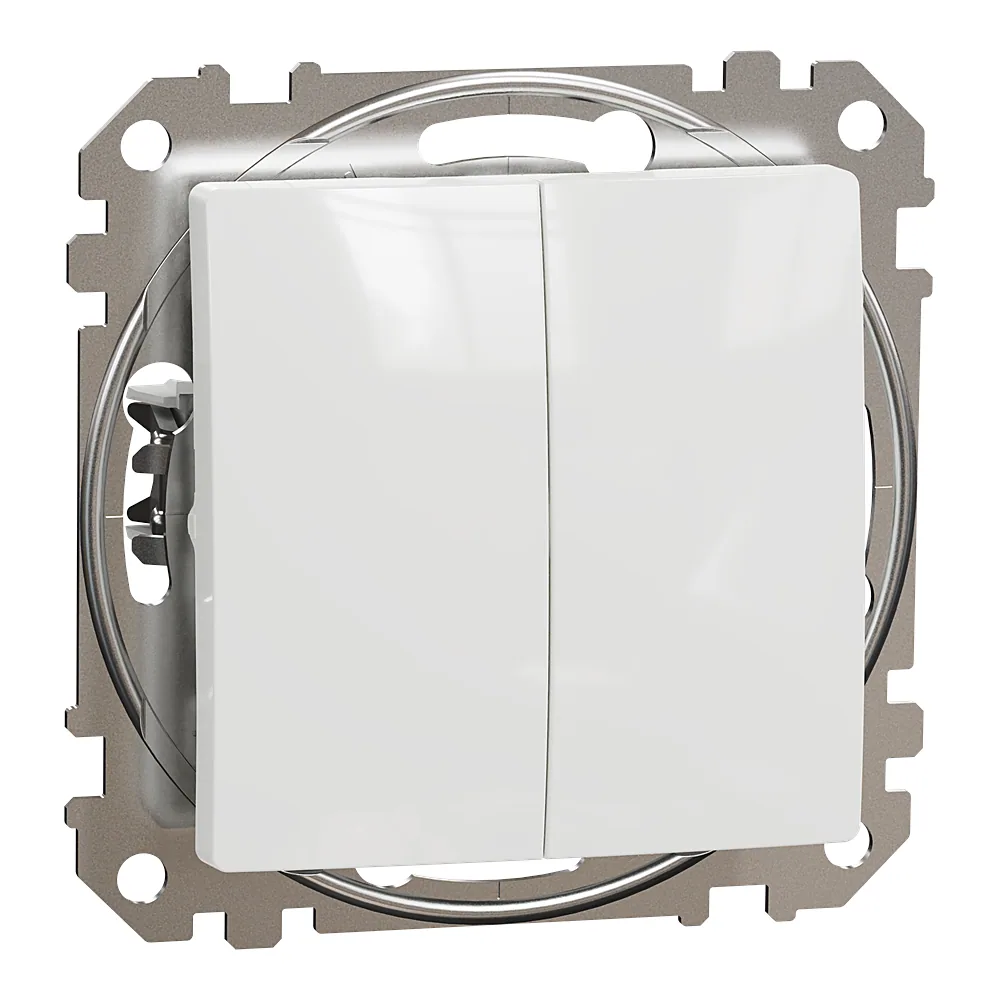 Вимикач Sedna Design 2-клавішний білий Schneider Electric SDD111105