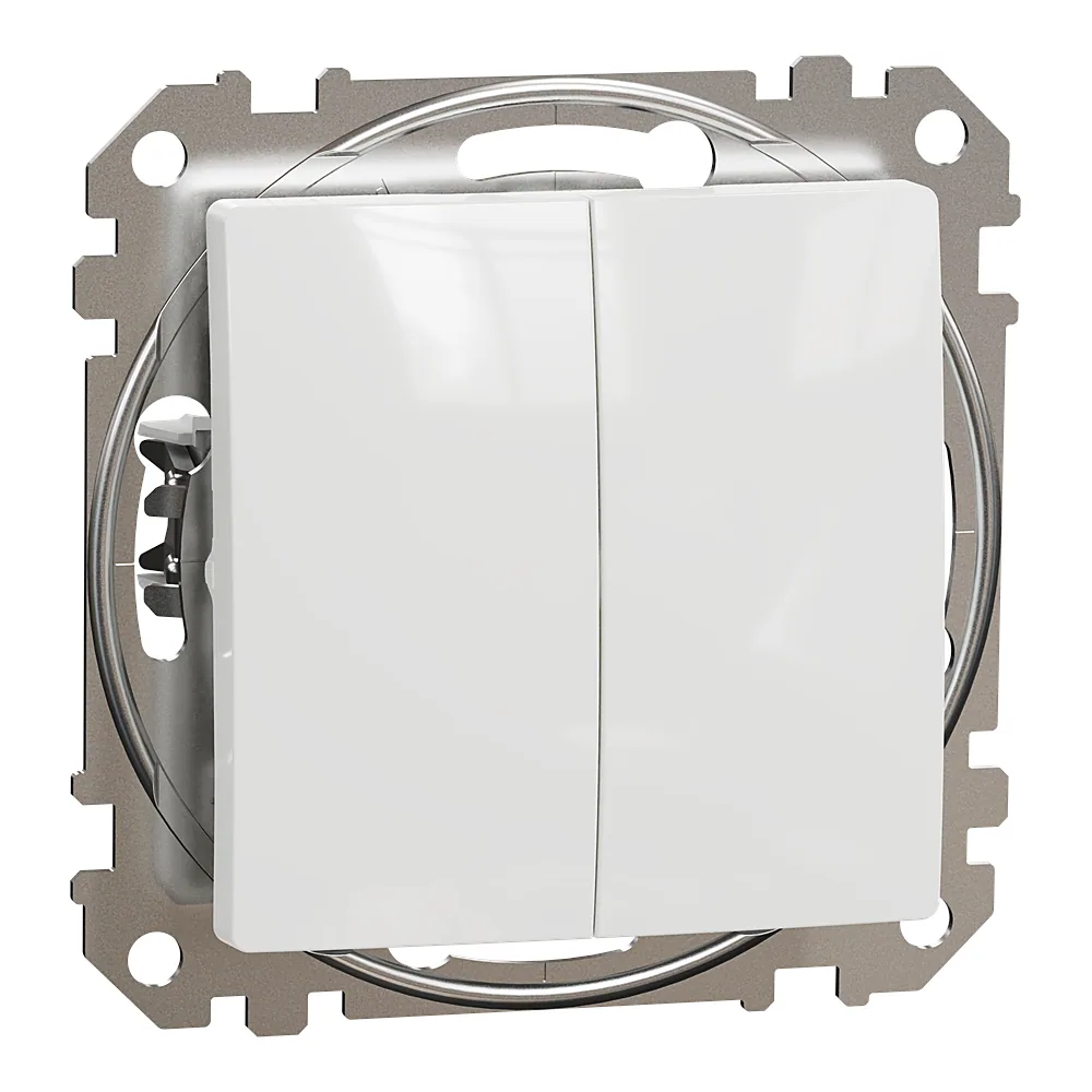 Перемикач Sedna Design 2-клавішний білий Schneider Electric SDD111108