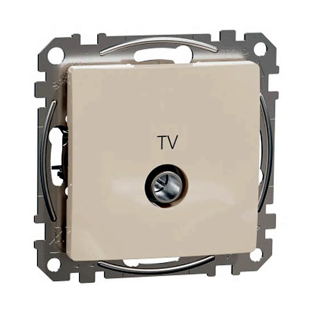 Розетка кінцева Schneider Electric Sedna Design TV 4 дБ бежевий SDD112471