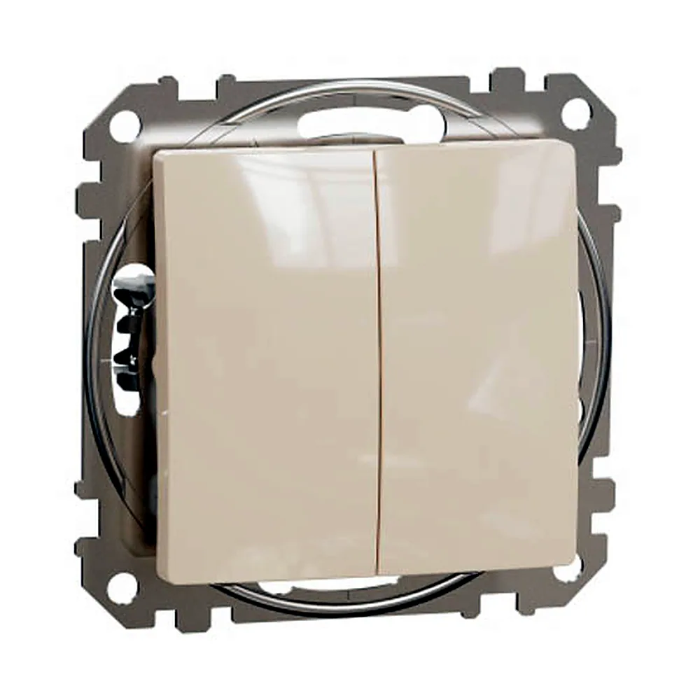 Вимикач Schneider Electric Sedna Design 2кл бежевий SDD112105