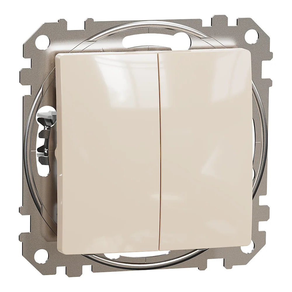 Вимикач Sedna Design 2-клавішний бежевий Schneider Electric SDD112105