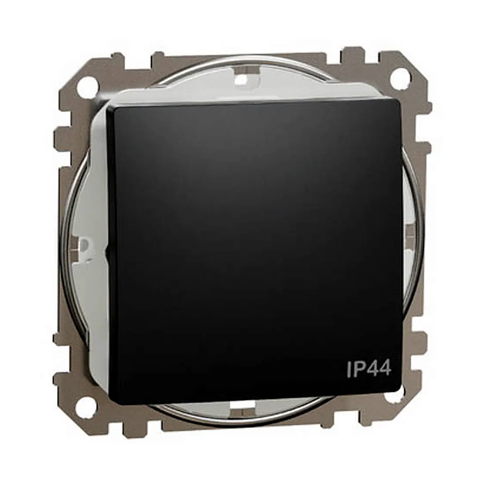 Перемикач Schneider Electric Sedna Design 1-кл. IP44 чорний SDD214106
