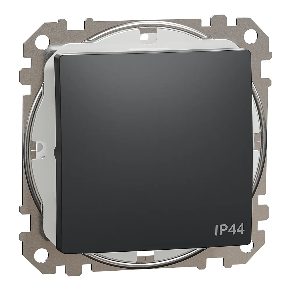 Перемикач Sedna Design 1-клавішний IP44 чорний Schneider Electric SDD214106