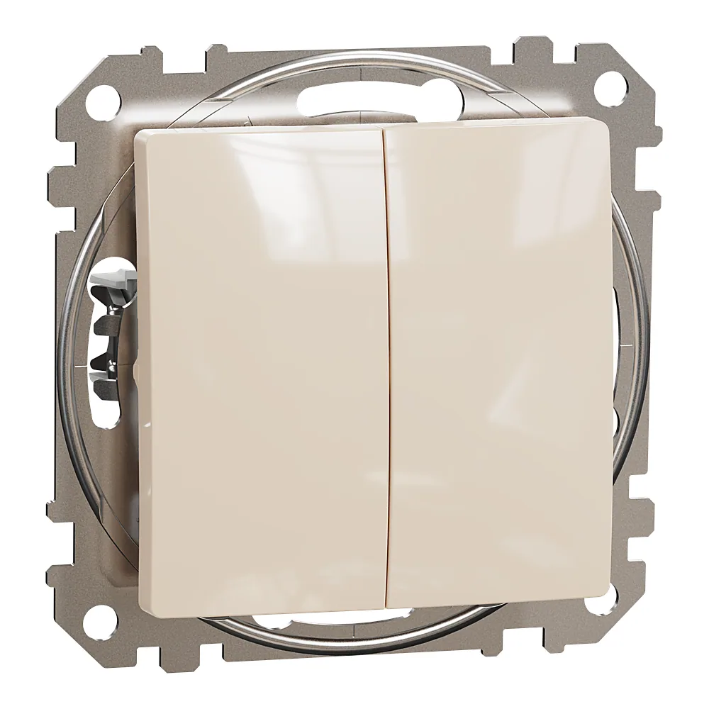 Перемикач Sedna Design 2-клавішний бежевий Schneider Electric SDD112108