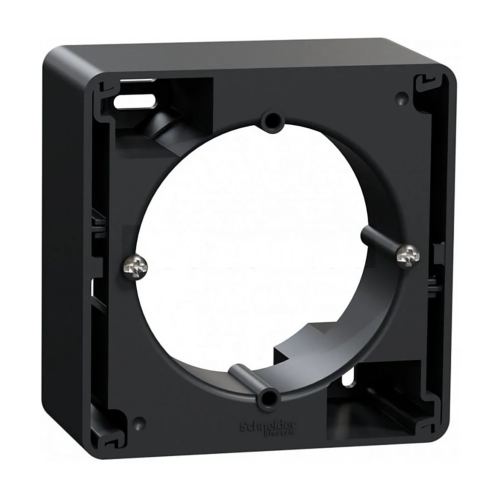 Коробка для поверхневого монтажу Schneider Electric Sedna Design 1-постова чорна SDD114901