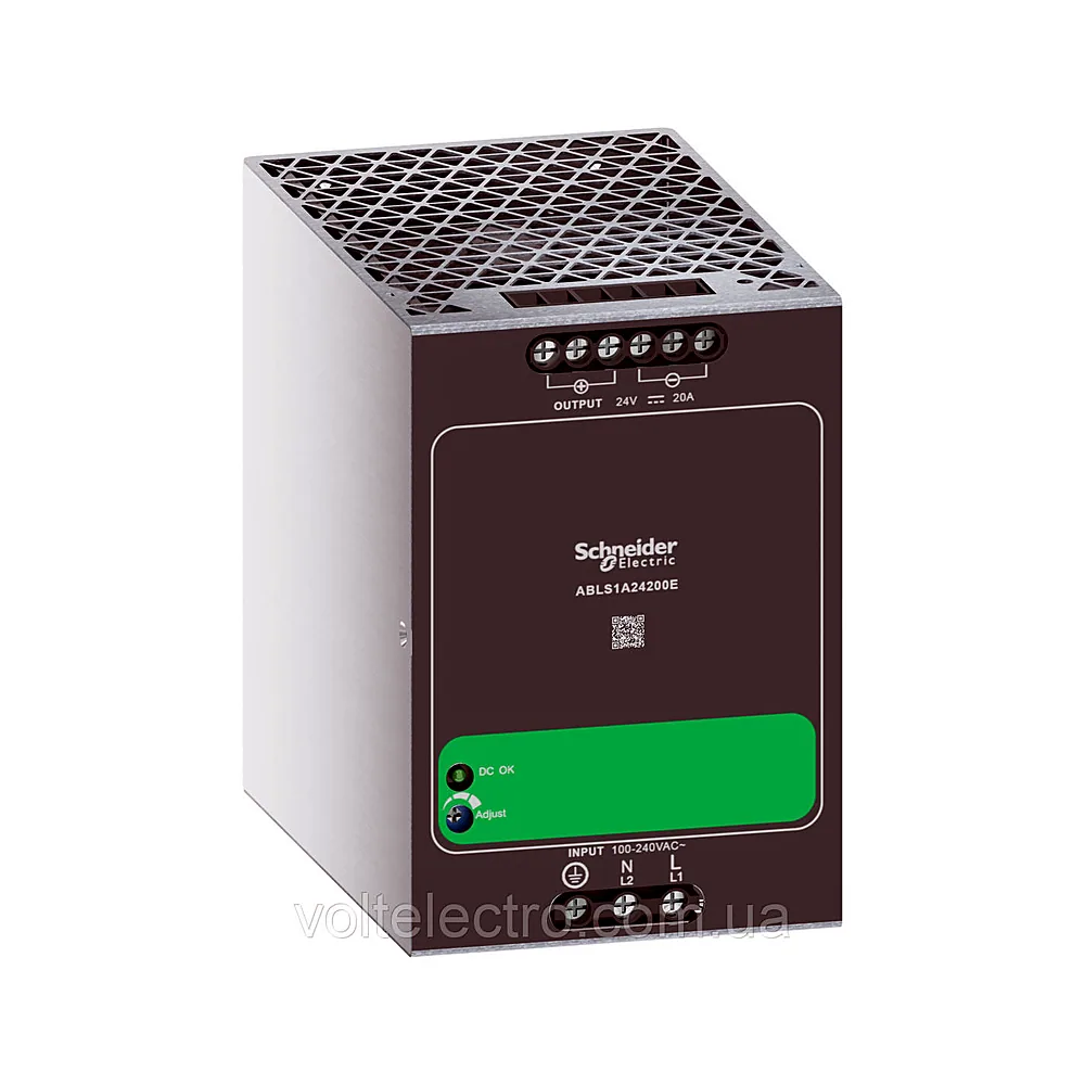 Блок живлення EASY 1Ф, =24В, 20A, 480Вт, Schneider Electric