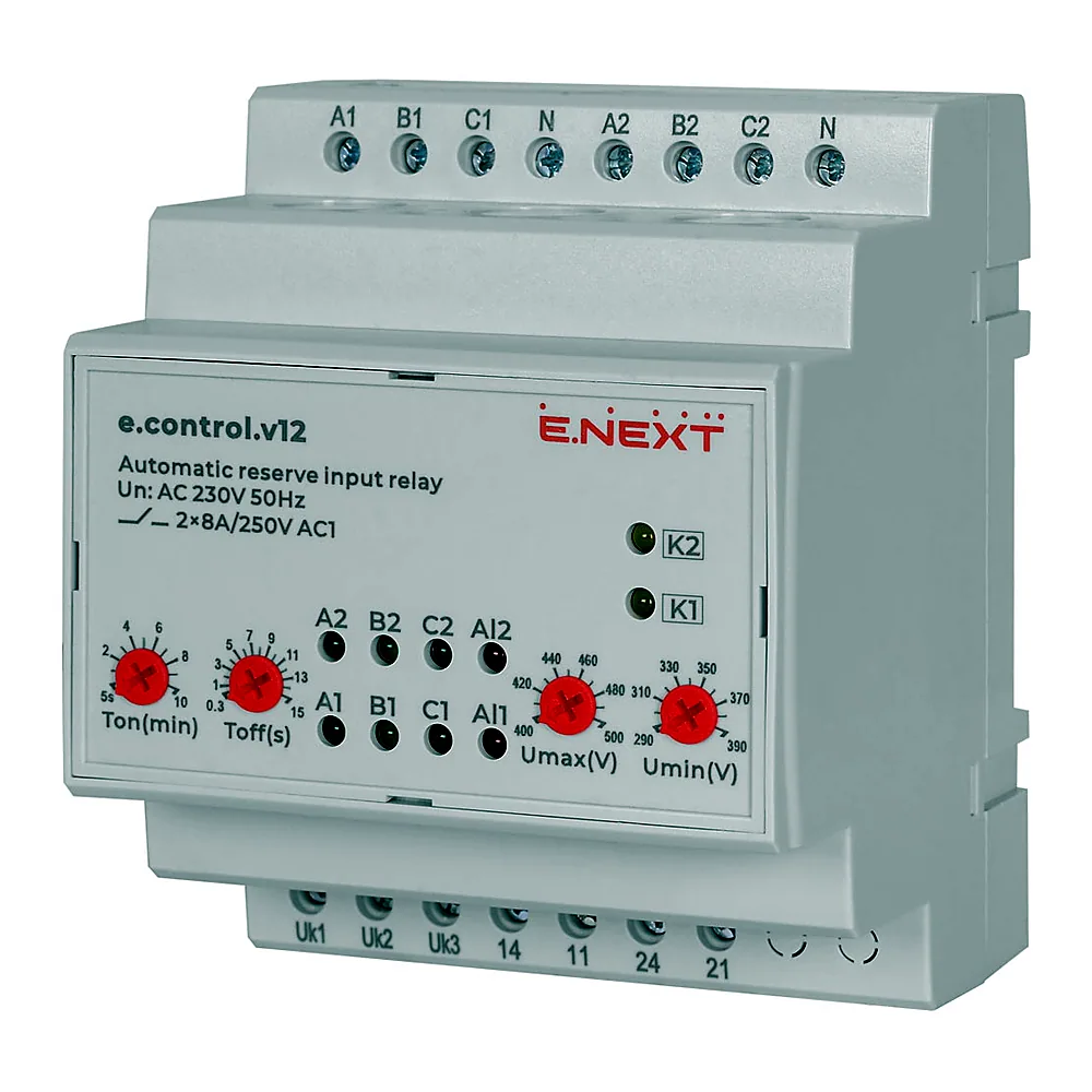 Реле автоматичного вводу резерву E.NEXT e.control.v12 p0690022