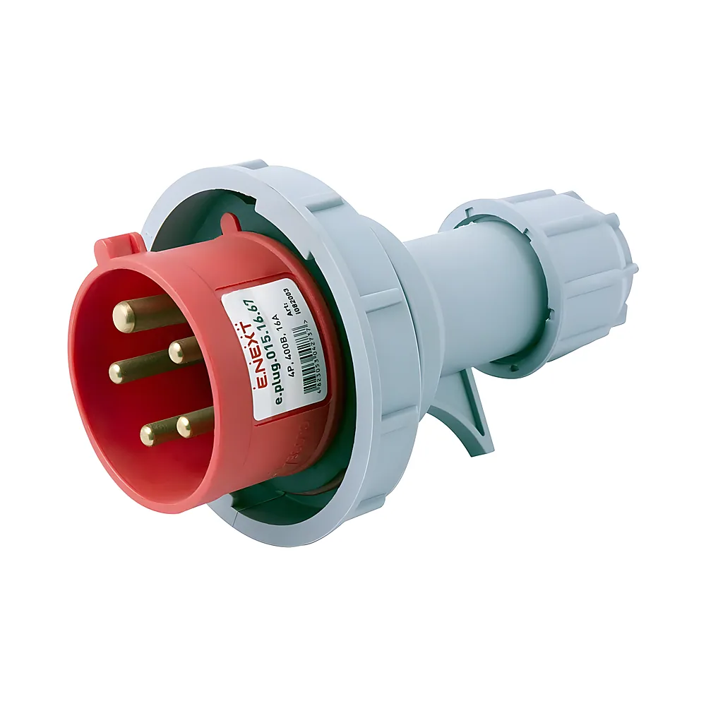 Вилка силова e.plug.015.16.67 16 А 400 В 5P IP67 E.NEXT i082003