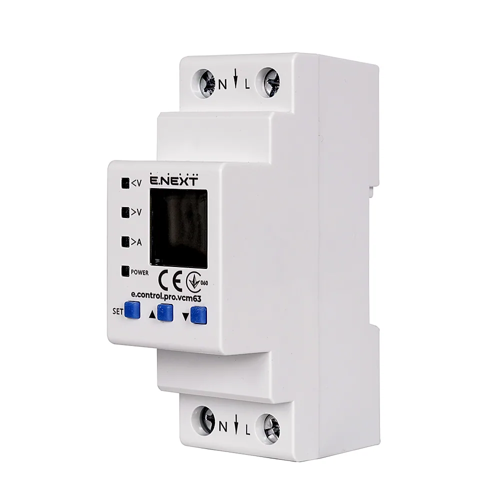 Реле контролю напруги та струму E.NEXT e.control.pro.vcm63 однофазне 63A p0690103