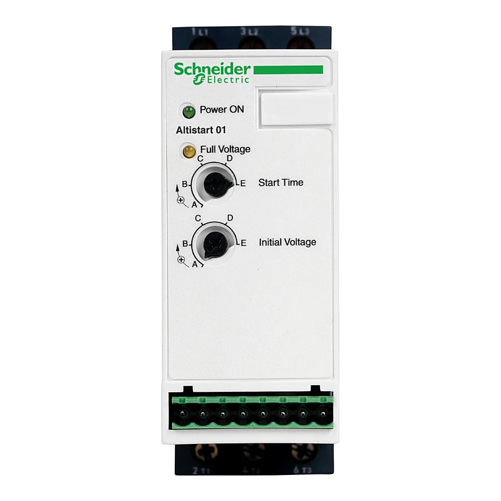 Пристрій плавного пуску 12 А 110-480 В 1,5 кВт однофазний 5,5 кВт трифазний Schneider Electric ATS01N112FT