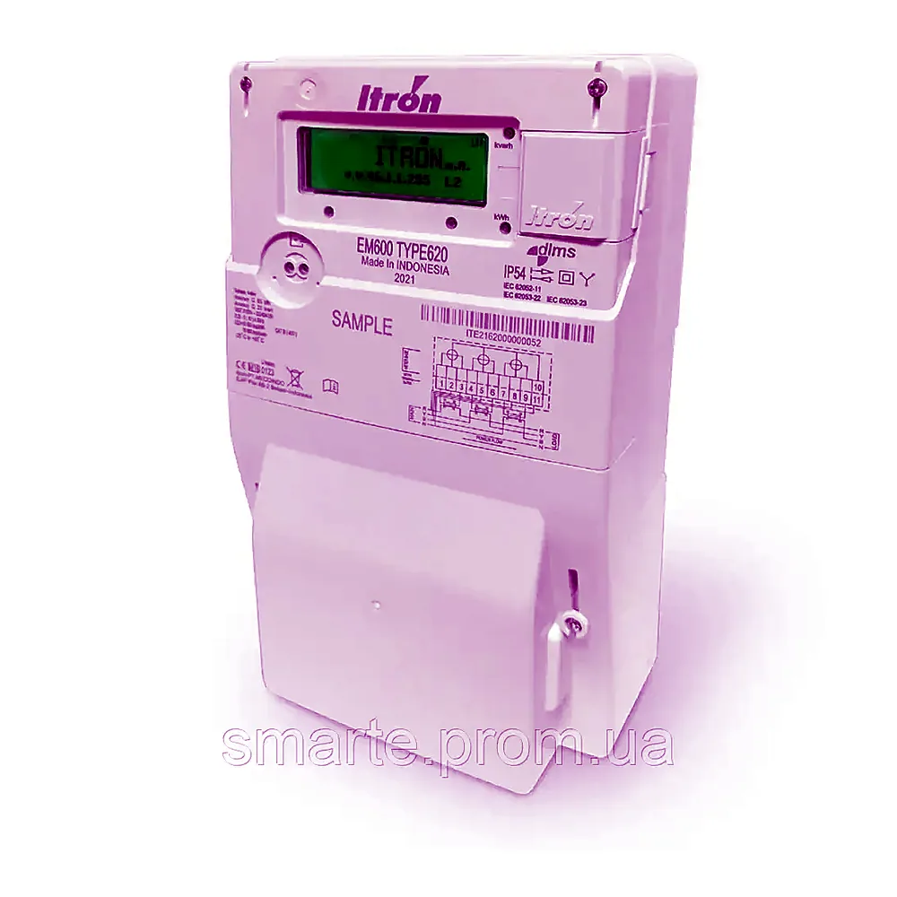 Лічильник електроенергії Itron (Actaris) EM620 DC кл.т.1 5(100)А RS485 RWP багатотариф EMXAA6K3LEKUA-001