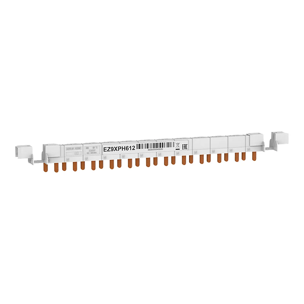Гребінчаста шина EASY9 1P+N 63 А 12 модулів 9 мм Schneider Electric EZ9XPH612