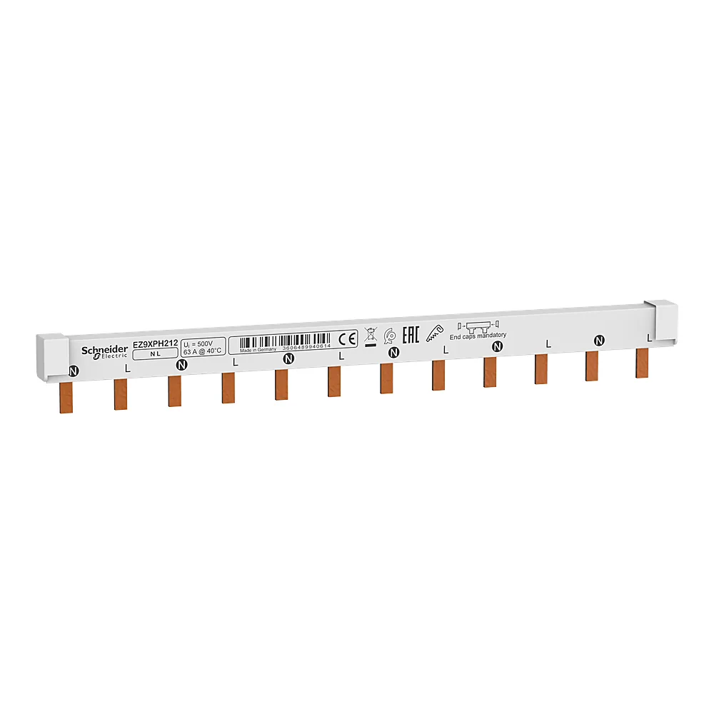 Гребінчаста шина EASY9 2P 63 А 12 модулів Schneider Electric EZ9XPH212