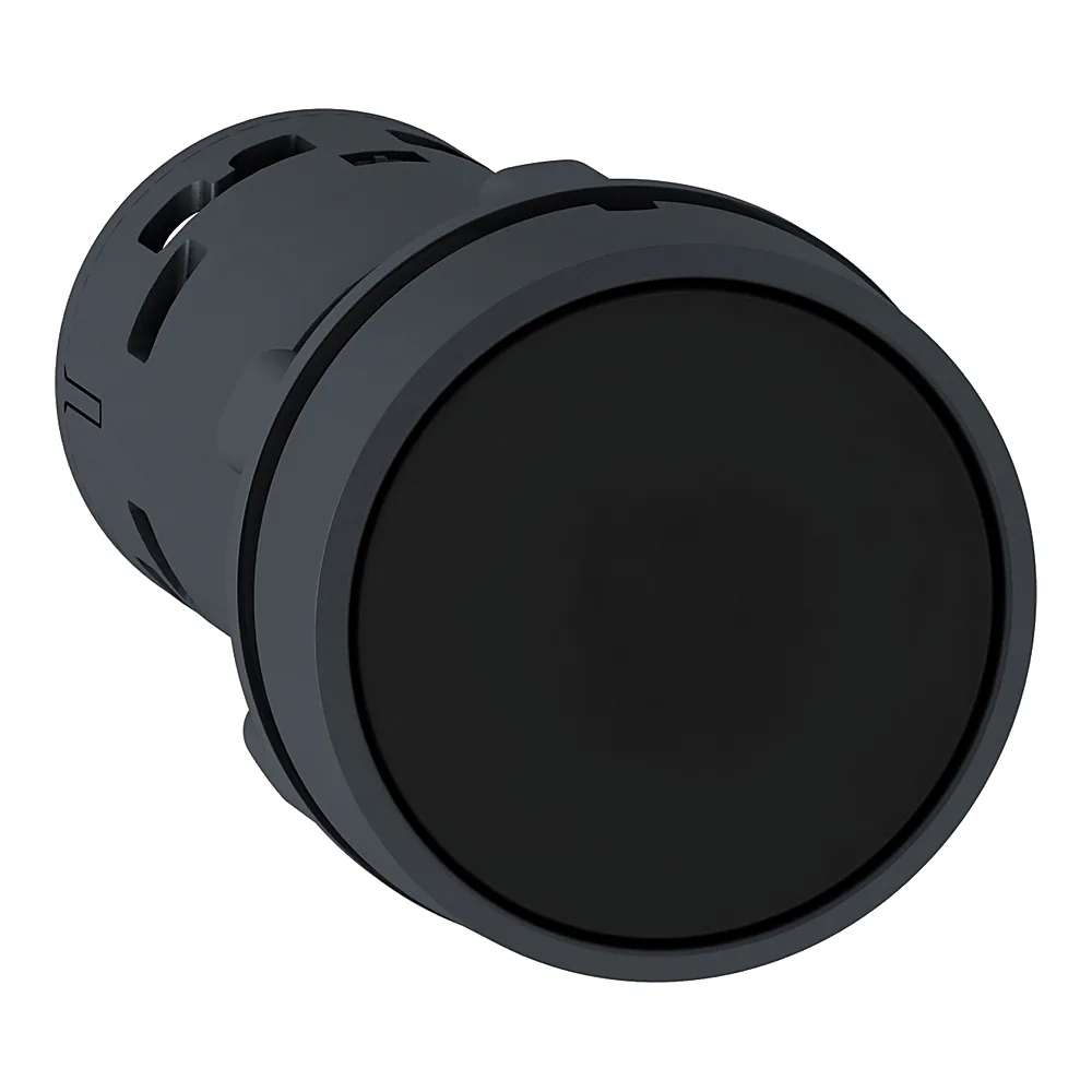 Кнопка 22 мм чорна з поверненням 1NO+1NC Schneider Electric XB7NA25