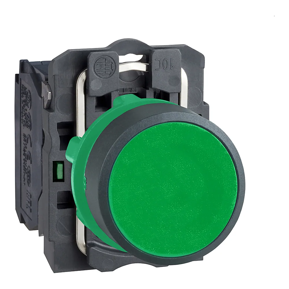 Кнопка керування Harmony XB5 22 мм з поверненням 1NC зелена Schneider Electric XB5AA31