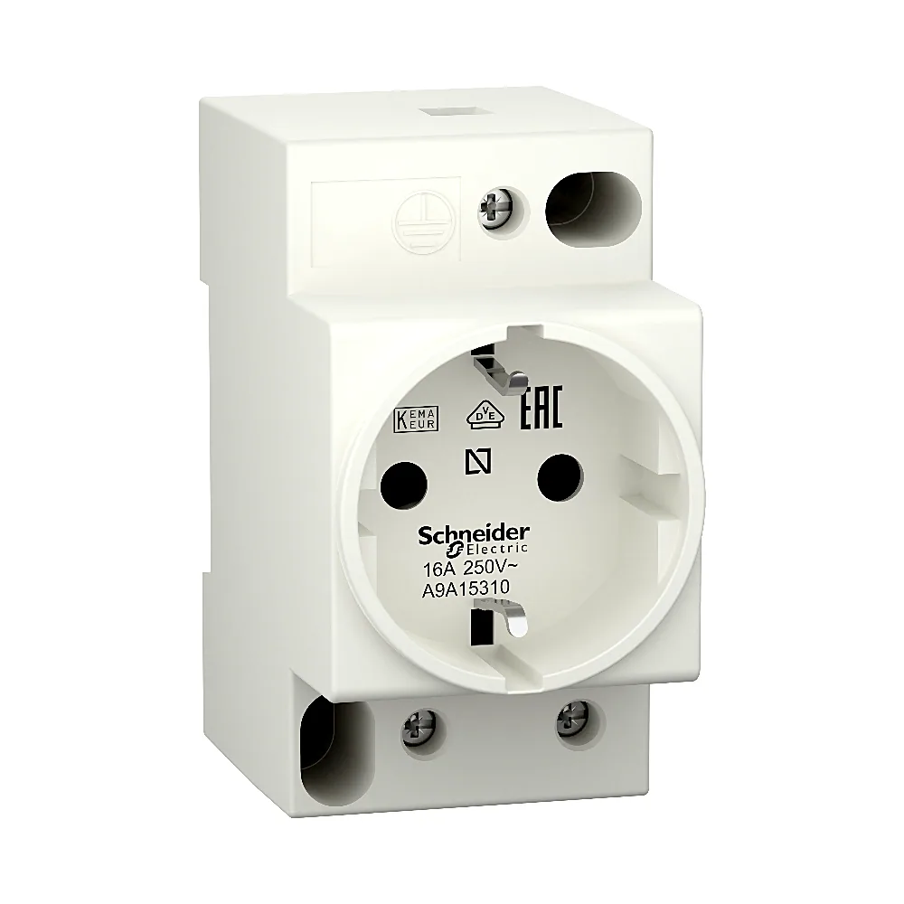 Розетка Schneider Electric SHUKO на DIN-рейку 16A 250V 2P+E A9A15310