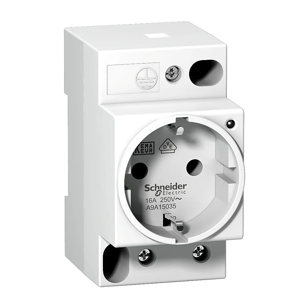 Розетка Schneider Electric з/к SHUKO на DIN-рейку 250 В 16 А з індикатором A9A15035
