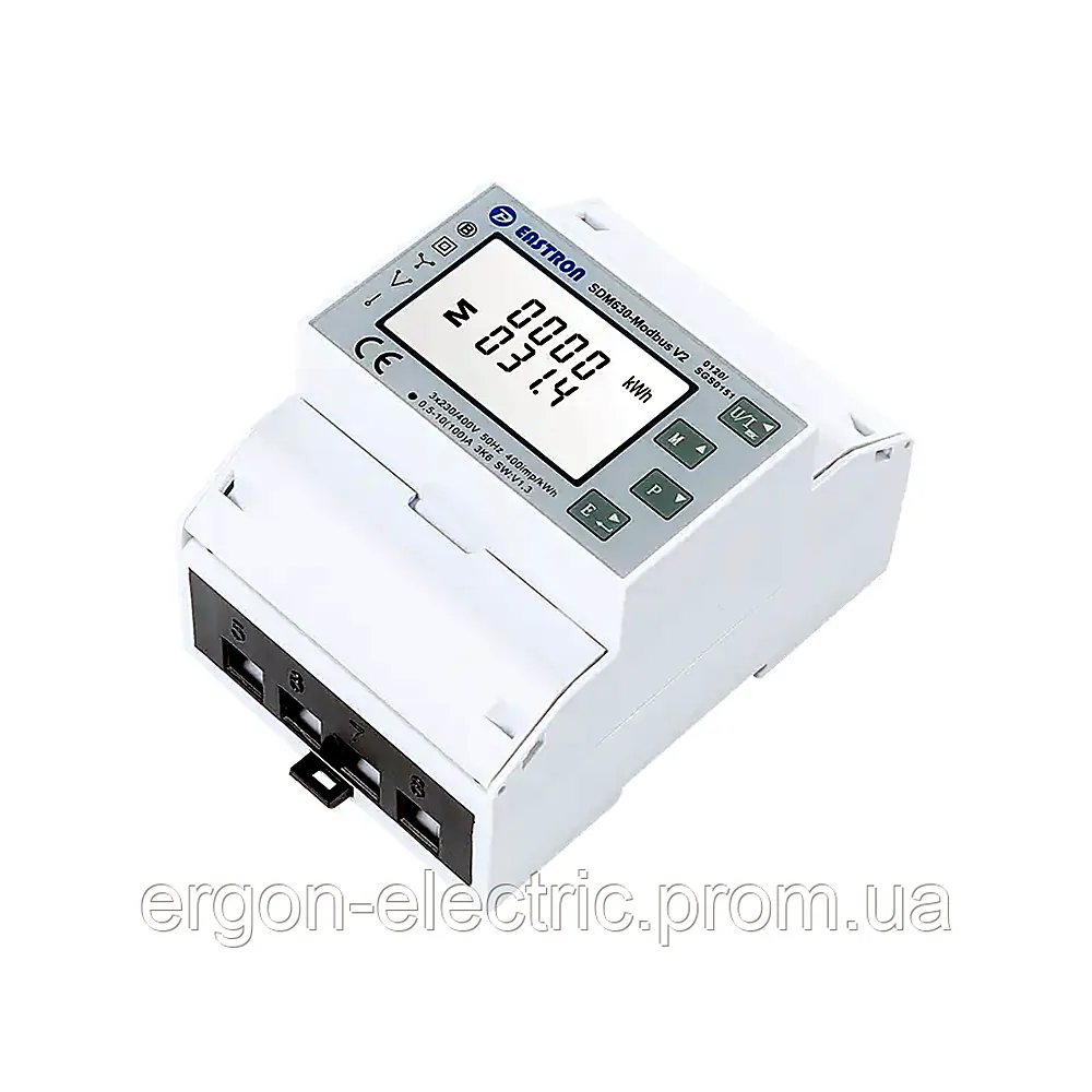 Аналізатор мережі EASTRON SDM630-Modbus RS485 100A DIN Кл.1,0