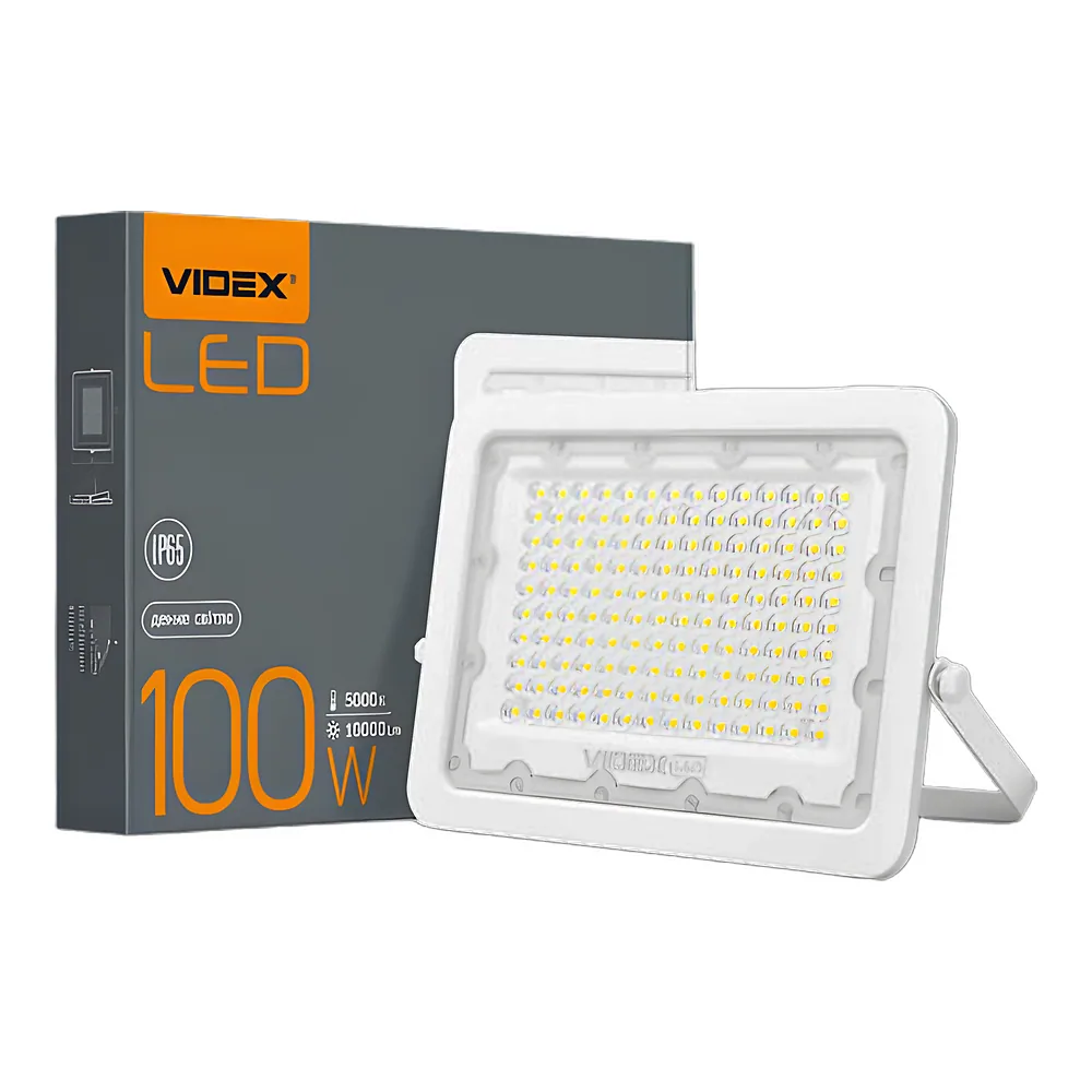 Світлодіодний прожектор F2e 100 Вт 5000 K чорний Videx VL-F2e-1005W