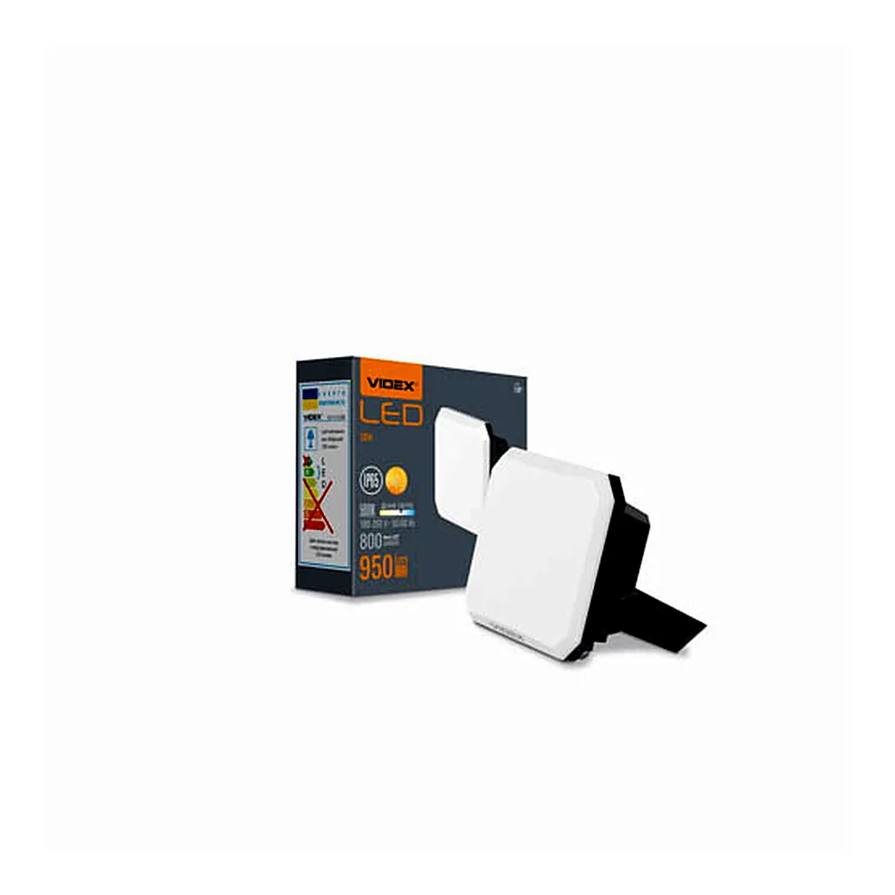LED прожектор VIDEX F3 10W 5000K 220V Black (VLE-F3-0105B)