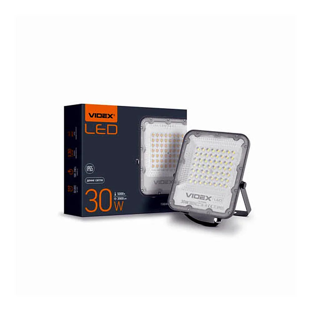 LED-прожектор Videx PREMIUM 30W 5000K 12-48V Gray VL-F2-305G-12V