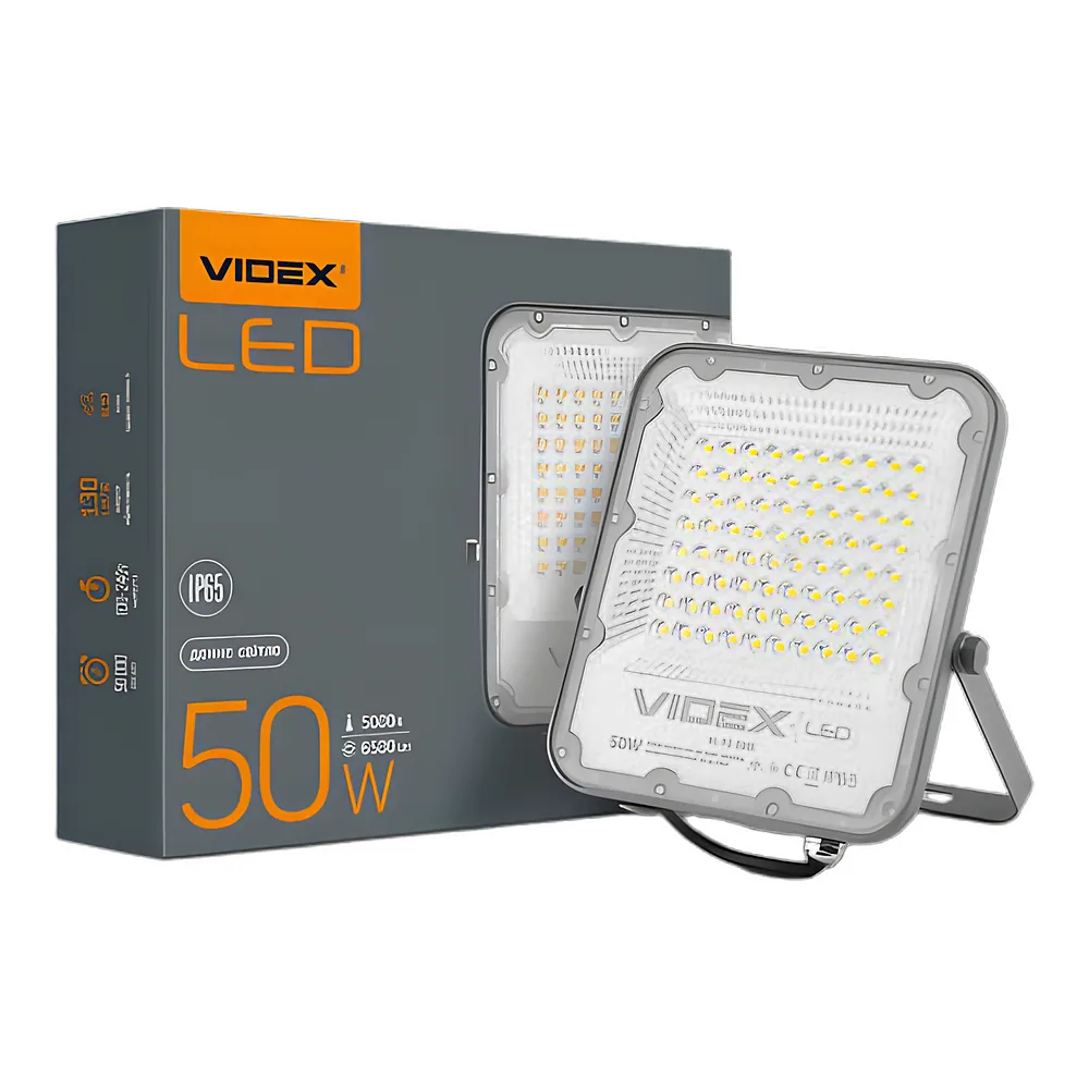 Світлодіодний прожектор PREMIUM F2 50 Вт 5000 K чорний Videx VL-F2-505G