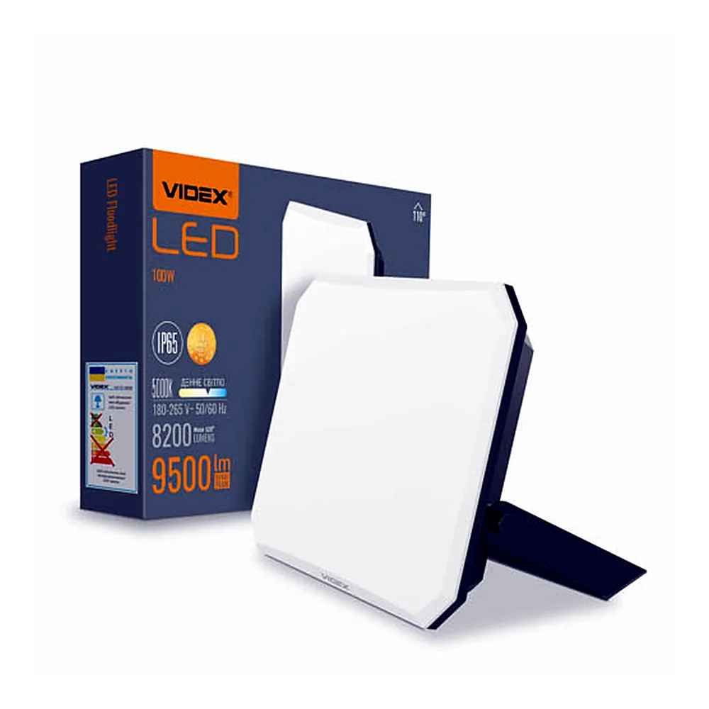 Прожектор світлодіодний Videx F3 100W 5000K чорний VLE-F3-1005B