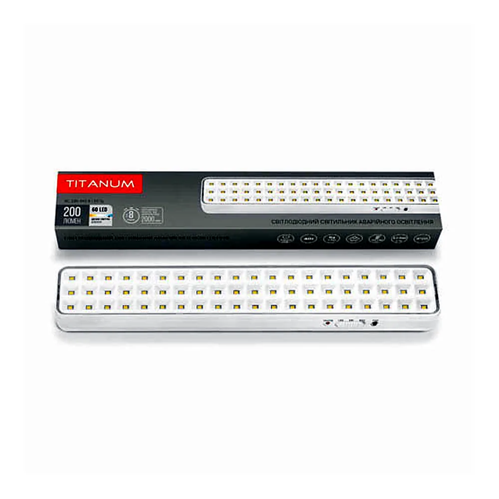 LED світильник аварійний TITANUM 60 LED 6500K