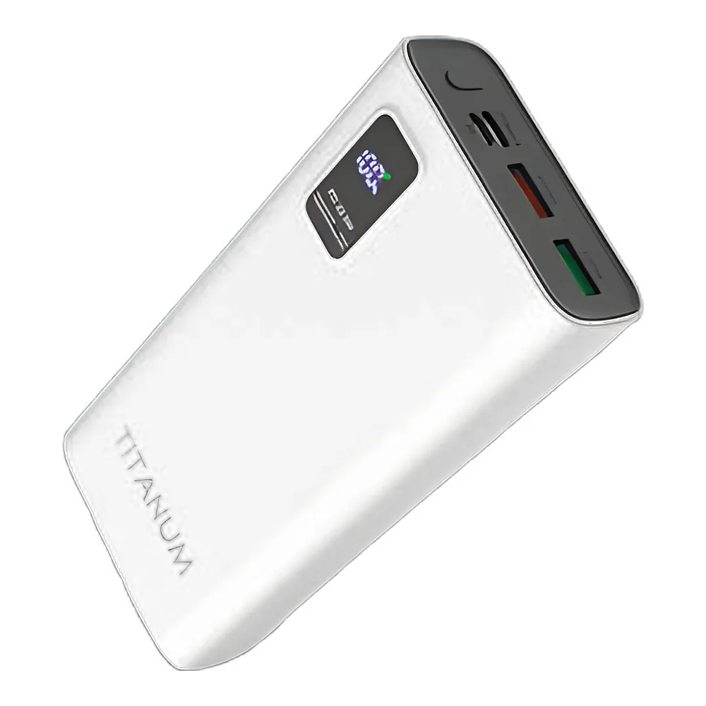 Повербанк 727S 20000 мА·год 22,5 Вт білий TITANUM TPB-727S-W