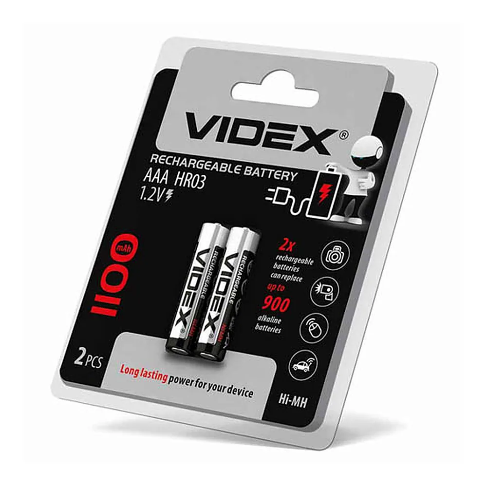 Акумулятор Videx HR03 AAA 1100mAh HR03/1100/2DB