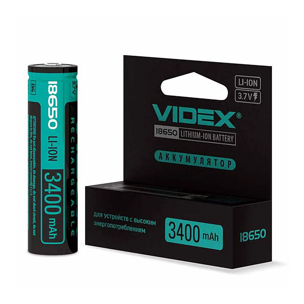 Акумулятор Videx 18650-P з захистом 3400mAh 18650-P/3400/1CB