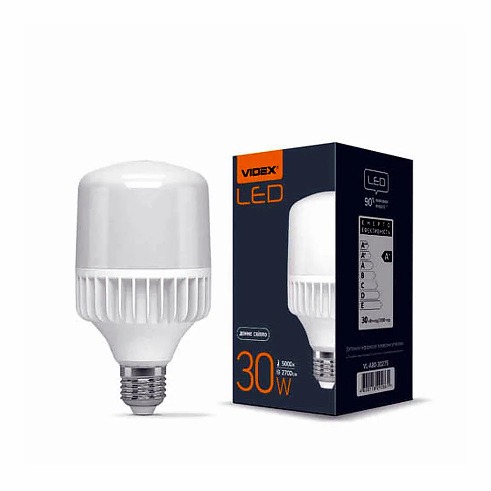 LED лампа VIDEX A80 30W E27 5000K 220V