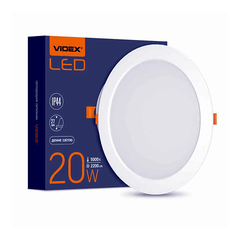 Світильник Videx VL-DLBR-205 вбудований круглий 20W 5000K VL-DLBR-205