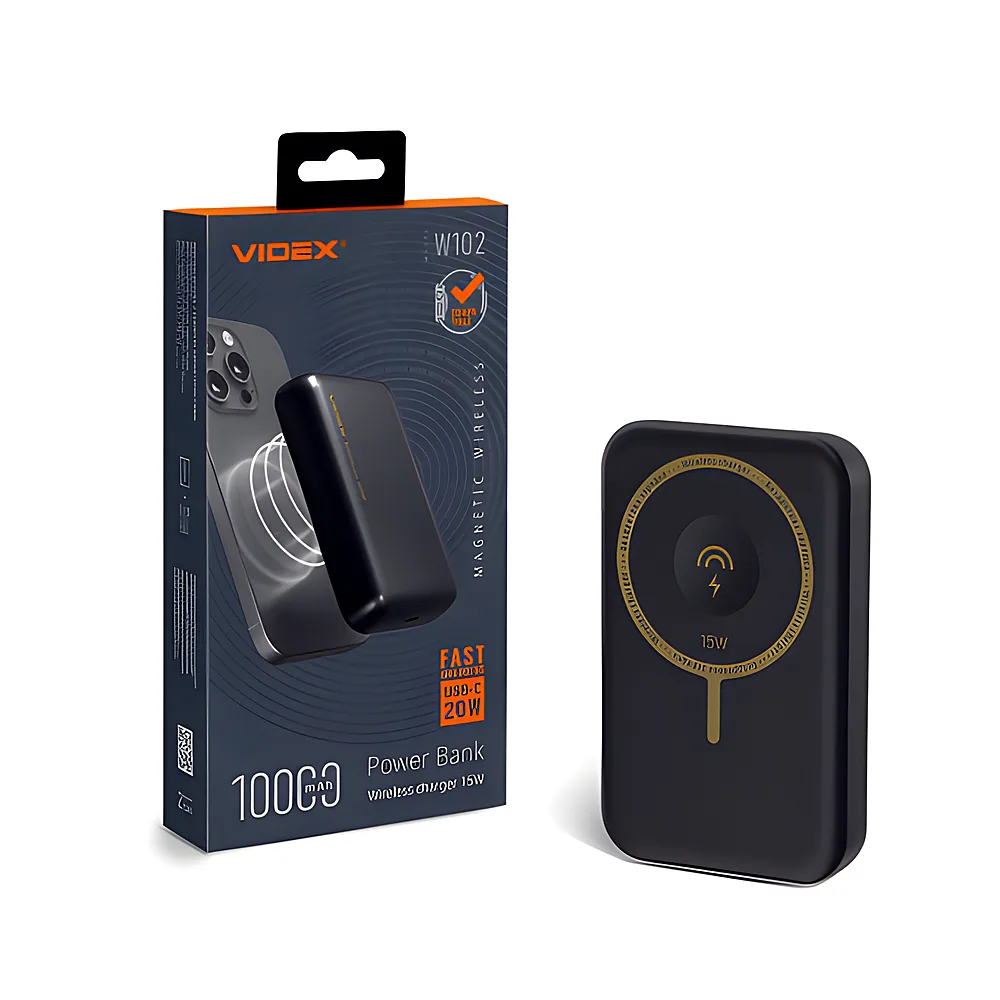 Повербанк VIDEX VPB-W102 10000mAh PD20W сірий VPB-W102-G