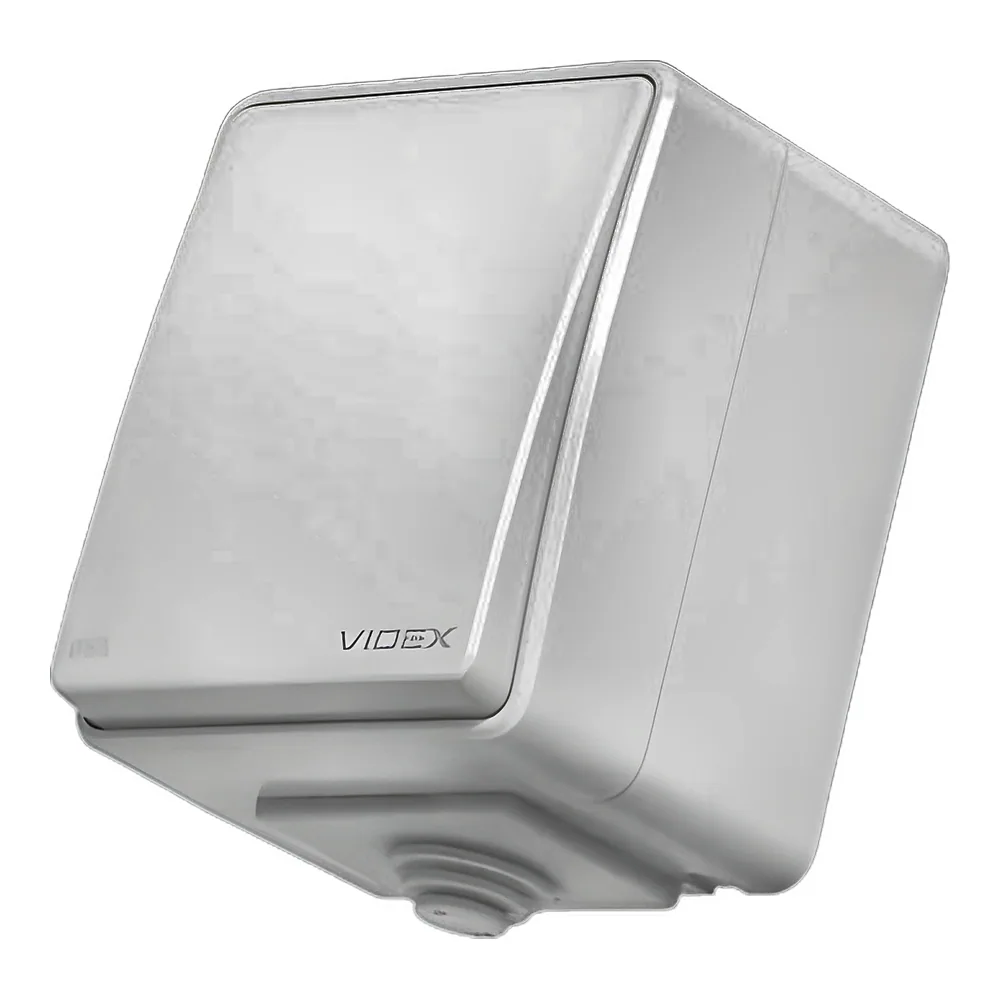 Вимикач BINERA зовнішній 1-клавішний IP65 сірий Videx VF-BNW11-G