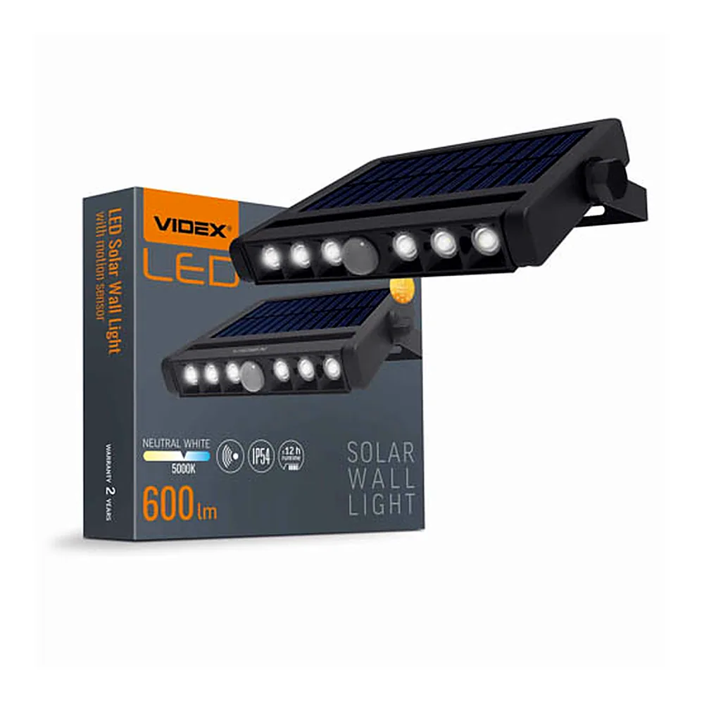 Світильник світлодіодний настінний Videx 600Lm 5000K сенсорний IP54 VL-WLSO-025-S