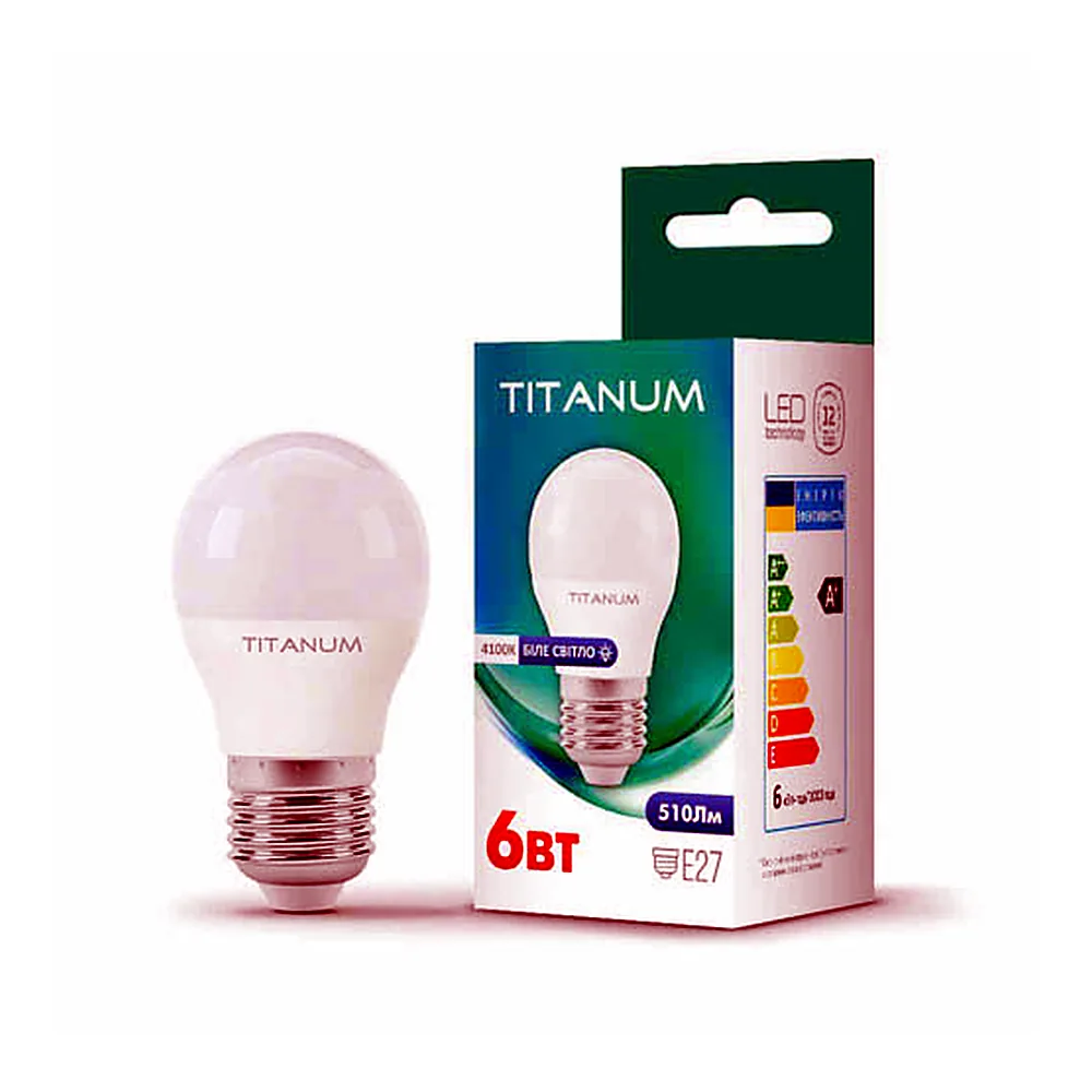 LED лампа Videx TITANUM G45 6W E27 4100K TLG4506274