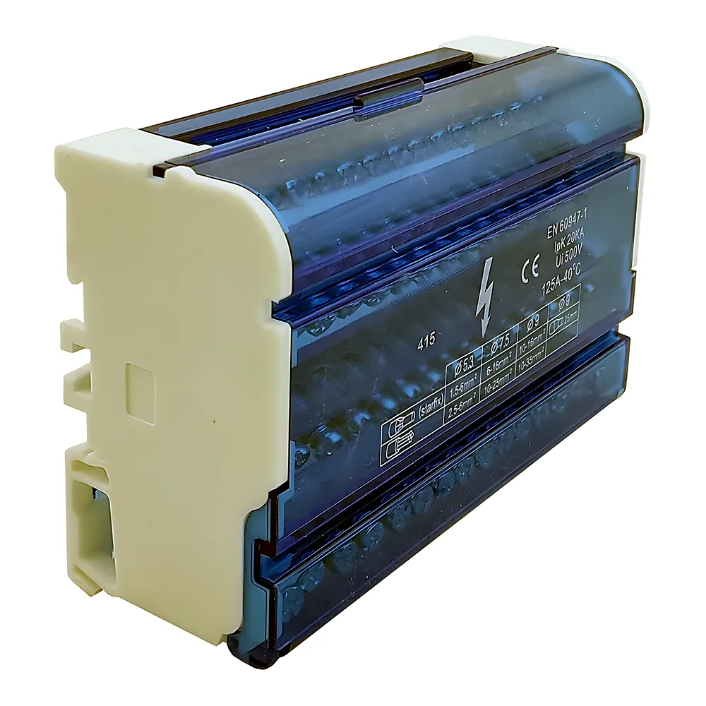 Нульова шина N на DIN-рейку в корпусі ШНК 4х15 TECHNO SYSTEM TNSy5500203