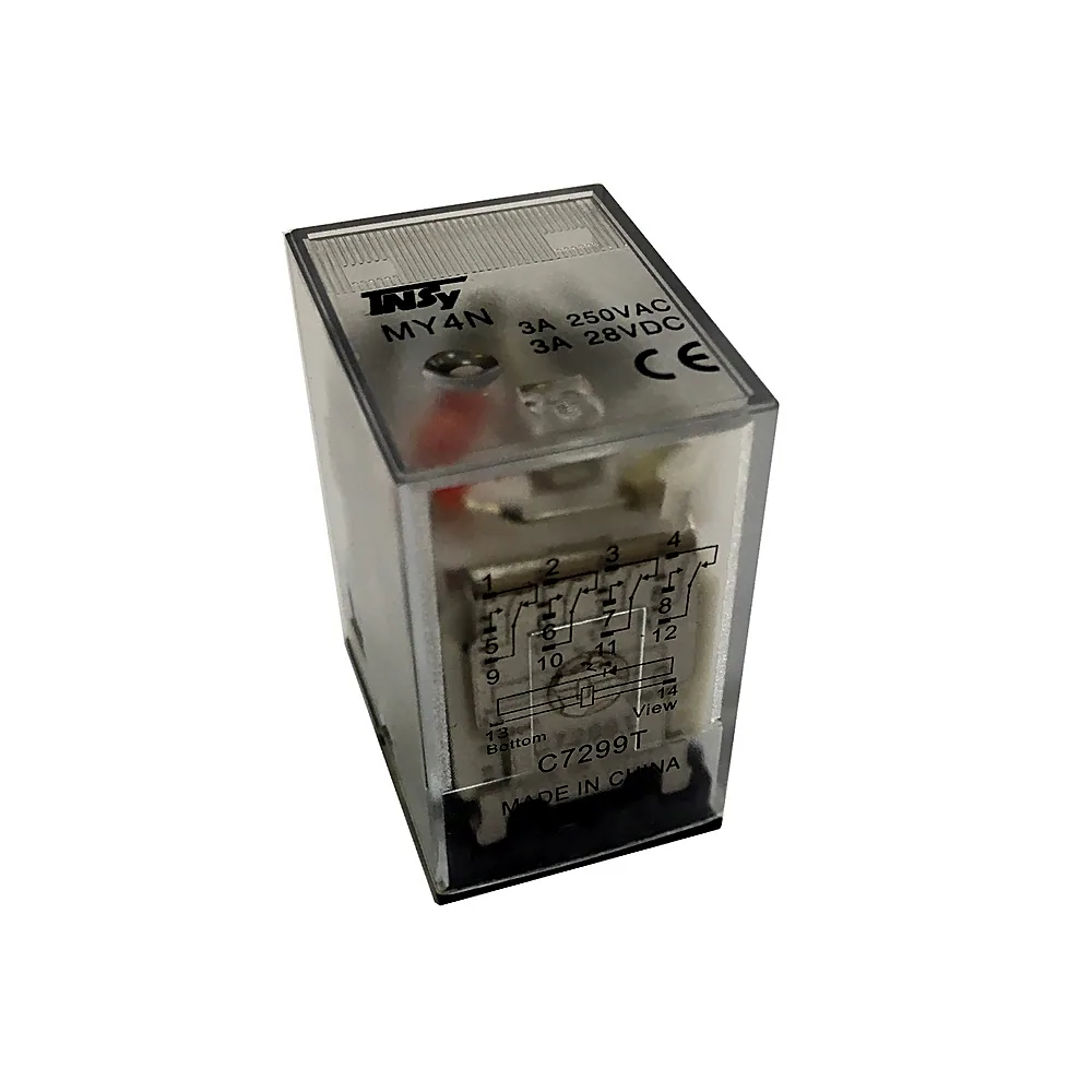 Реле проміжне TECHNO SYSTEM РП24-MY4 4P 3A 220V AC LED TNSy5505028