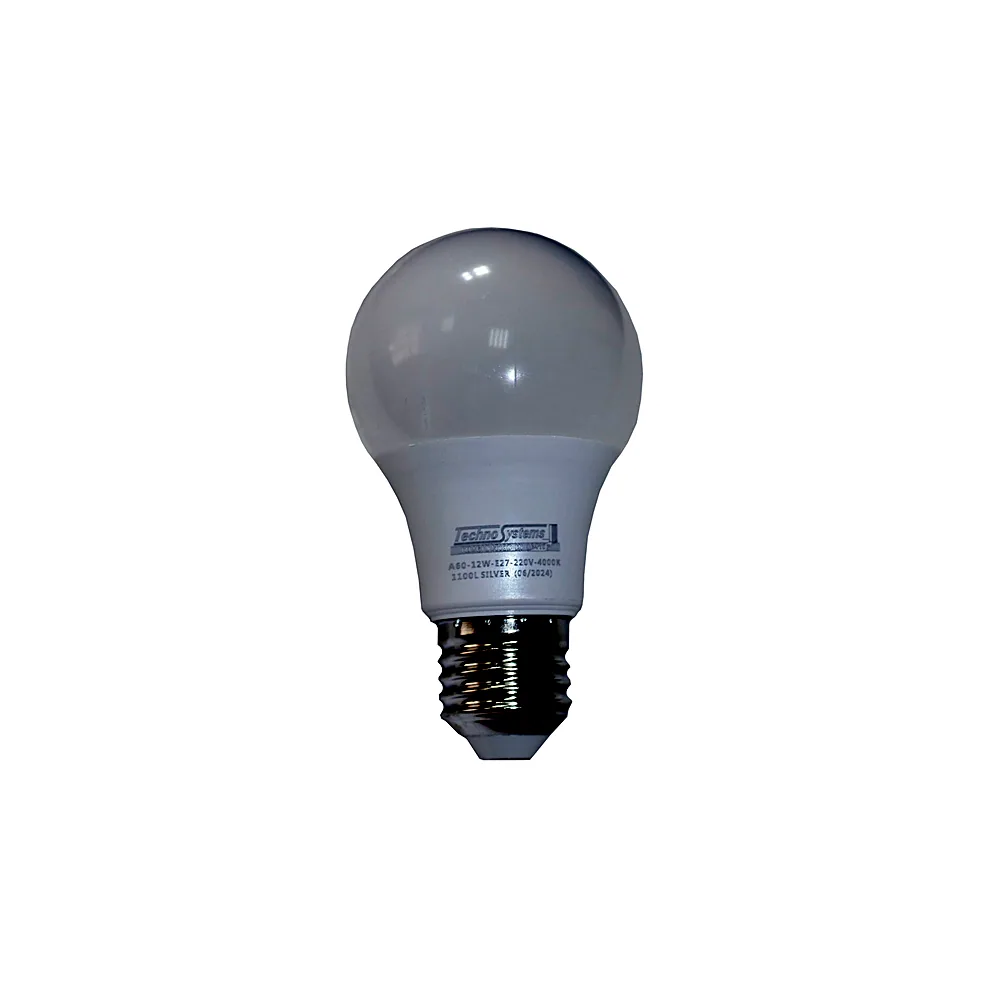 Лампа світлодіодна LED Bulb-A60-12W-E27-220V-4000K-1100L SILVER