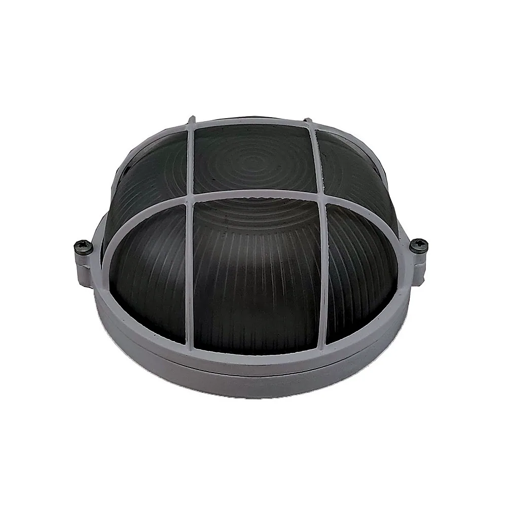 Світильник TECHNO SYSTEM НПП1302-60W-E27-IP65 круглий білий з решіткою 60W E27 TNSy5000571