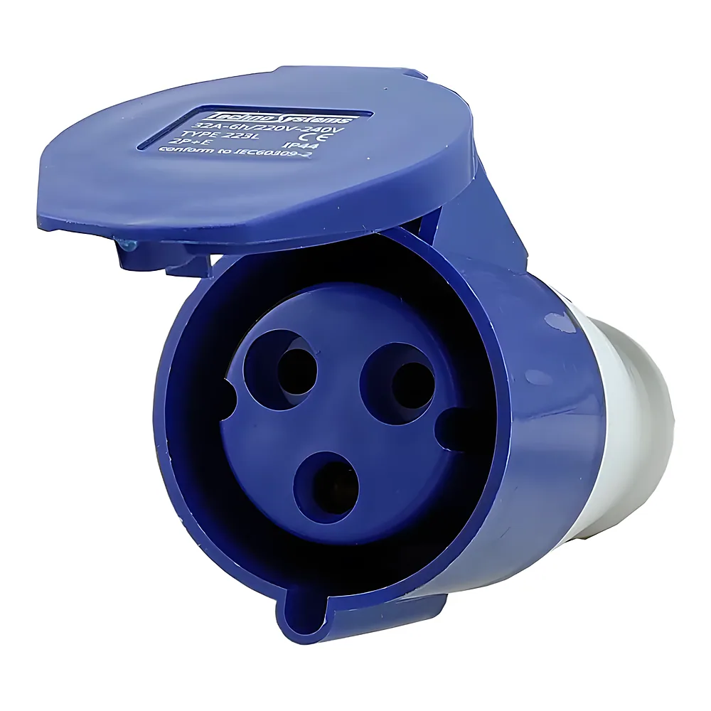 Розетка переносна 223 2P+PE 32 А 220 В IP44 синя TECHNO SYSTEM TNSy5500419