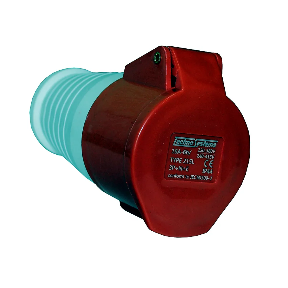 Розетка переносна TECHNO SYSTEM 215 3P+PE+N 16A 380V IP44 TNSy5500418