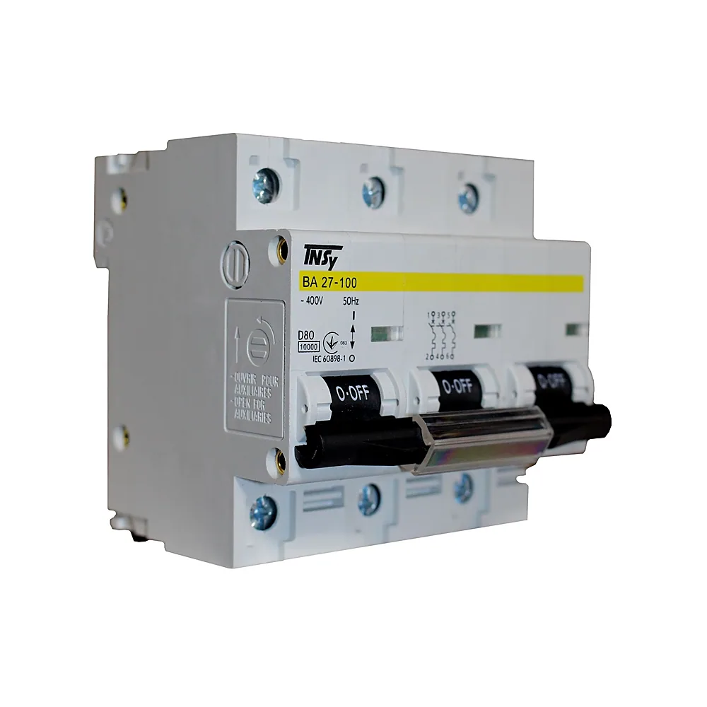 Автоматичний вимикач TECHNO SYSTEM ВА27-100 TNSy5504906 3P 80A 10kA D