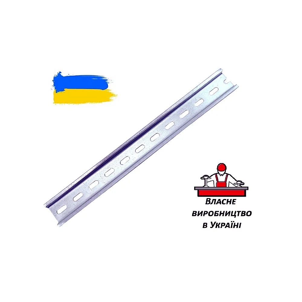 DIN-рейка TECHNO SYSTEM 100 см оцинкована 0,8 мм TNSy5502398